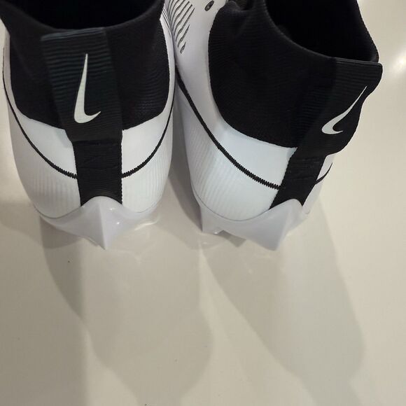 NIKE Vapor Edge Pro 360 2 Carbon FF Football Cleats Mens 12 White Black Team